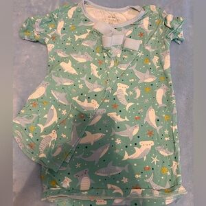 Little sleepies short sleeve/shorts pjs kids size 9/10